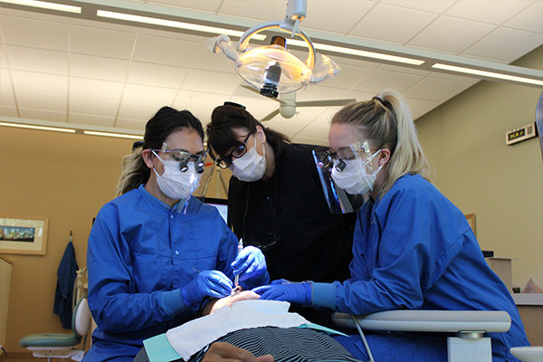 Students evaluating patient's needs